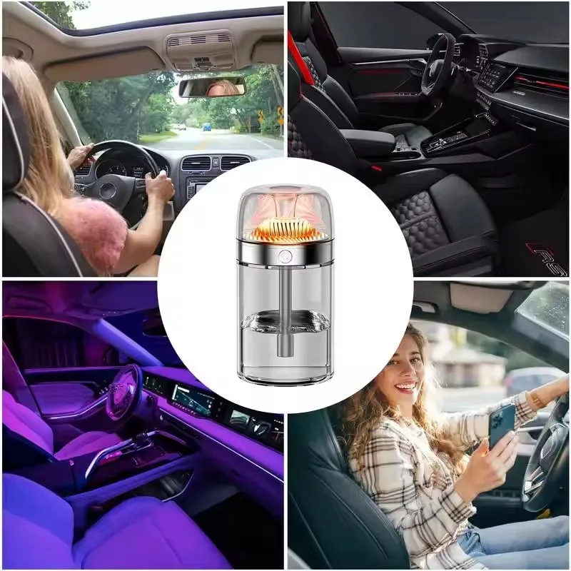 Car Diffuser Humidifier Long-lasting Atmosphere Light Car Humidifier USB Portable Humidifiers Personal Humidifier With Led