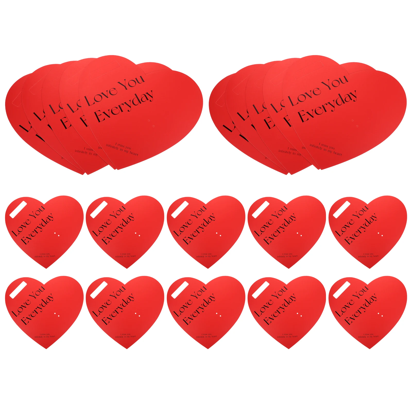

20pcs Rose Paper Valentine Heart Shaped Cards Flower Box Bouquet Bags For Flowers Bouquet Bags