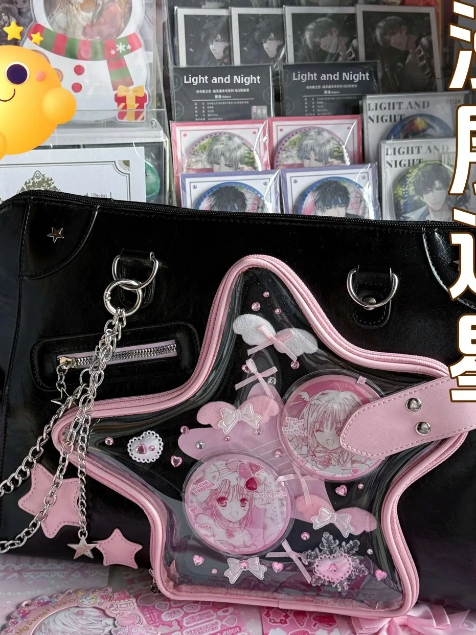 borsa-a-tracolla-pink-star-concert-con-scomparto-nascosto-grande-capacita-fondo-rigido-per-esposizioni-di-marca-e-uso-quotidiano
