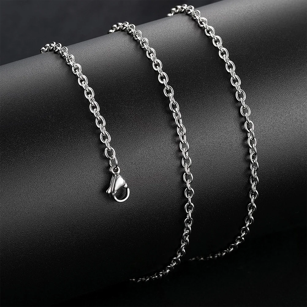 

1pc Titanium Steel Tricyclic Necklace Black Ring Fashion Clavicle Chain Pendant Jewelry For Women Neck Accessories Durable