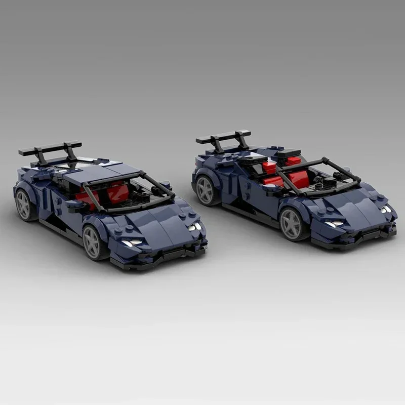 Champion Speed Cars Sets Moc Building Blocks Two Forms Dark Blue City Car Model Technology Bricks DIY Assembly Toy Gifts