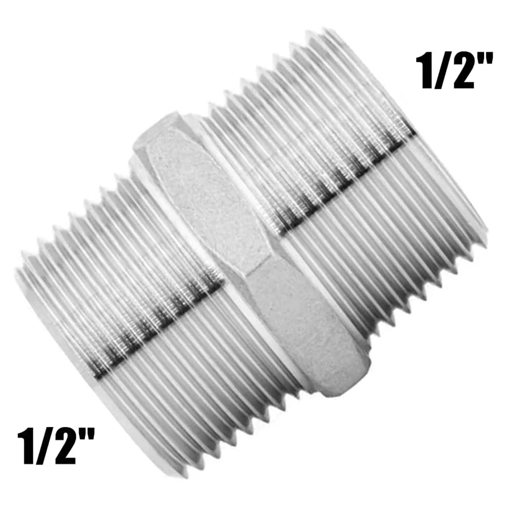 Rallonge de tuyau de douche en acier inoxydable, connecteur de douche, extra long, adaptateur mâle à mâle, universel, 1/2 ", BSP