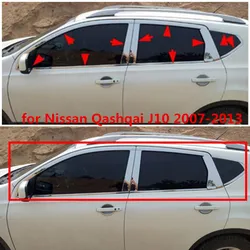 20pcs High-quality Car styling stainless steel Strips Car Window Trim Decoration Accessories for Nissan Qashqai J10 2007-2013