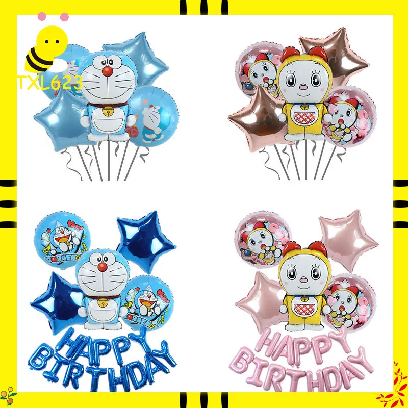 Sets de Globos de Cumpleaños de Doraemon y Dorami, Globos de Aluminio con Diseño de Anime, Decoración para Fiestas, Accesorios de Fotografía, Juguete de Regalo, Novedad 2026