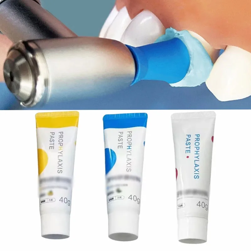 

40g/1Pc Dental Prophy Paste Teeth Whitening Material Fine/Regular Grit Prophylaxis Paste Ortho Implant Tooth Polishing Paste