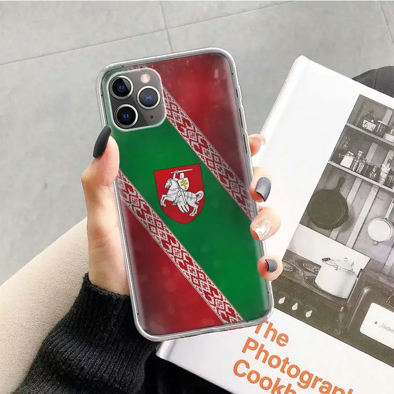 Belarus Flag Phone Case For Apple iPhone 16 15 14 13 12 11 Pro Max XS XR X 7 + 8 Plus SE Soft Shell Cover Coque 15 + 14 13 12 Mi