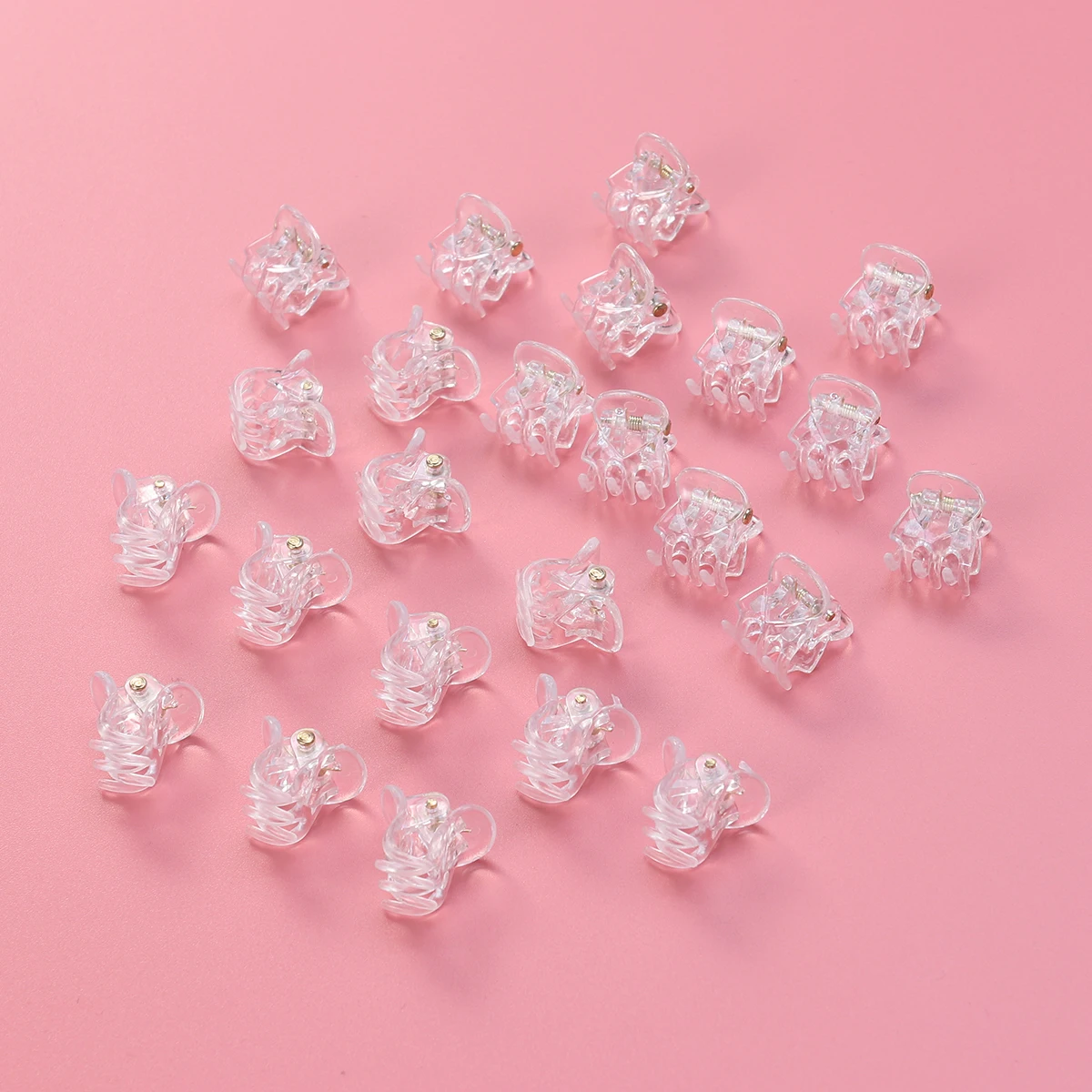 

24 pcs Small Claw Hair Clips Pearlescent Accessories Women Jaw Clips Durable Plastic Styling Tools Smooth Bottom Easy to Wear