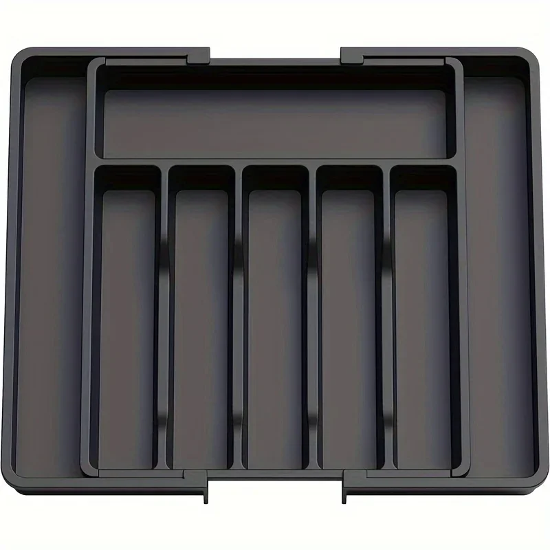 Silverware Organizer - Expandable Plastic Drawer  For Cutlery, Non-Food Grade