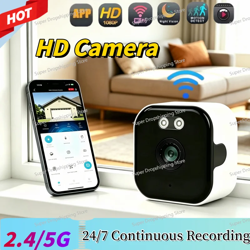 1080P HD WiFi Wireless Security Camera Infrared Night Vision Mobile Remote Surveillance Device Home Monitor Baby Pet Real Time
