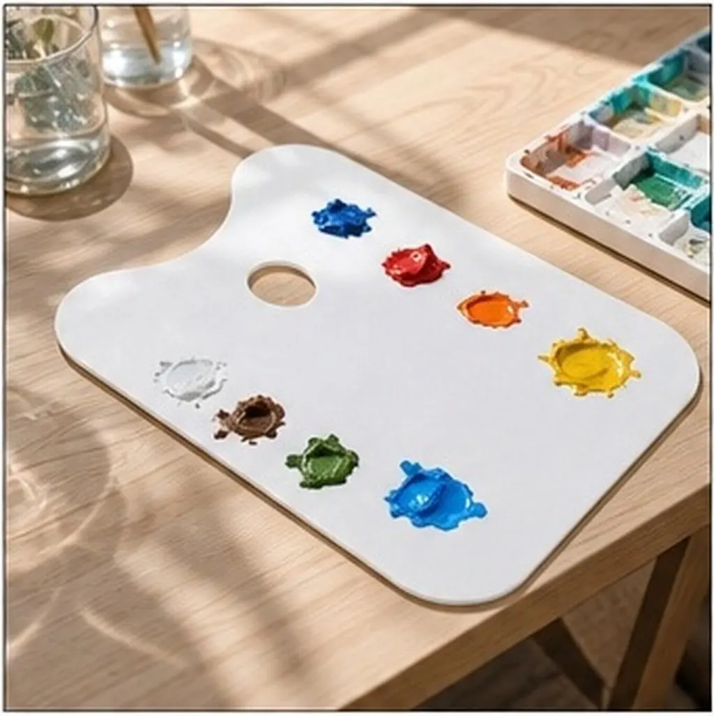 2Pcs Ergonomic Plane Design Paint Palette for Painting Drawing DIY Crafts Easy Clean Art Supplies Paint Tray for Watercolor