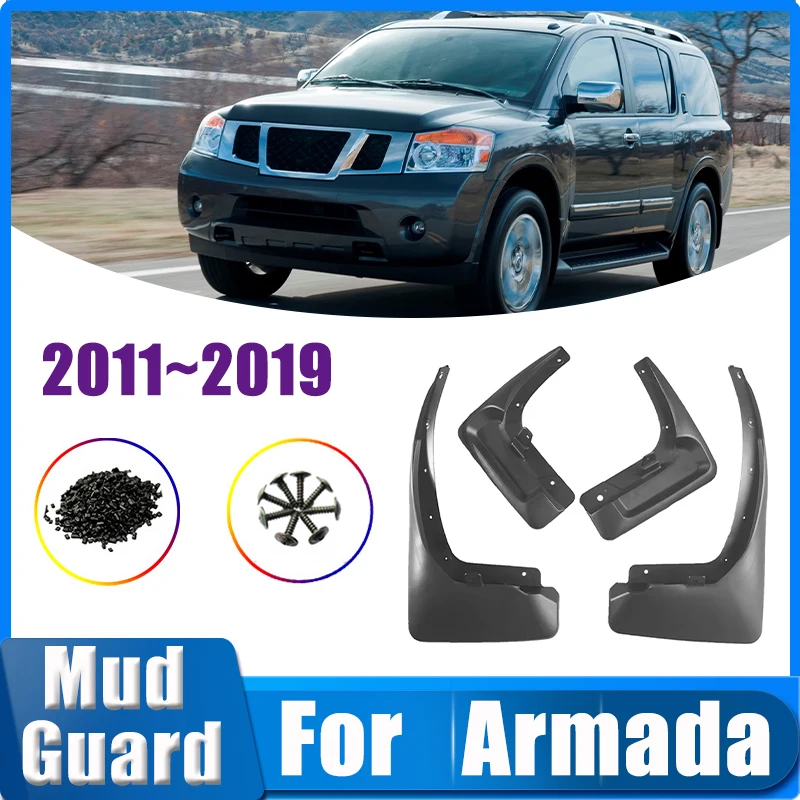 

For Nissan Armada 2015 Patrol QX80 Y62 2011~2019 Car Mudguard Mud Flaps Rear Muds Anti-splash Fender Front Guard Car Accessories