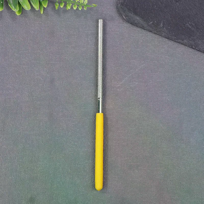 /PFU/8mm Cylindrical File 1/1.2/1.5/1.7/2.2/2.7/3.3/3.8/4.8/5. Diameter Reaming File Grinding Tool Jade Alloy Assorted File
