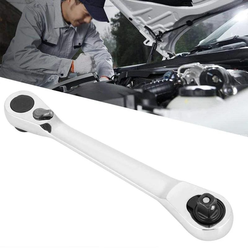 

Mini 1/4 inch Double Ended Quick Socket Ratchet Wrench Rod Screwdriver Bit Tool Contain 1 x Ratchet Handle Wrench