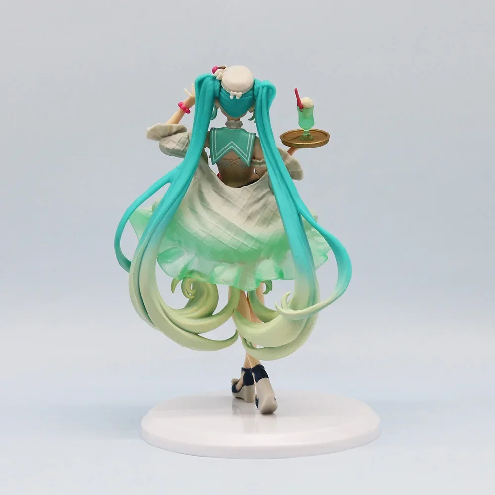 18cm Anime Hatsune Miku Figures Virtual Singer Cream Soda Miku Standing Dessert Series Pretty Girls Doll Model Toys Fans Gifts - view 5