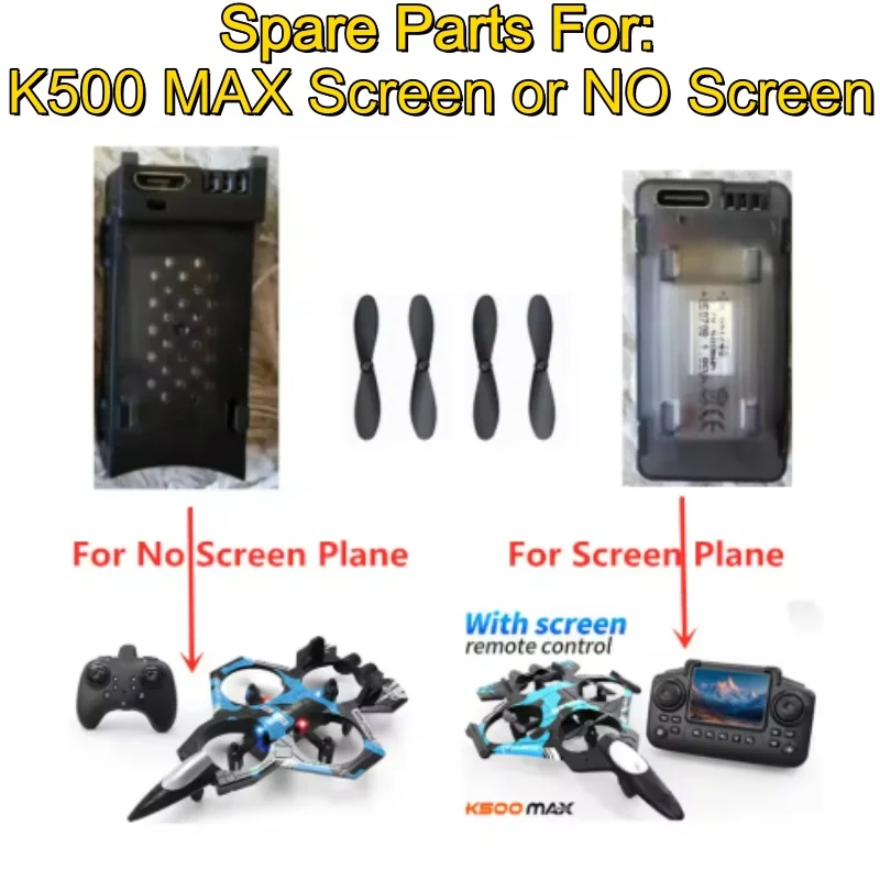 K500 MAX K500 MAX MINI Remote Control Fighter RC Aircraft Airplane Plane Spare Parts Accessories 3.7V 500Mah Battery Propeller