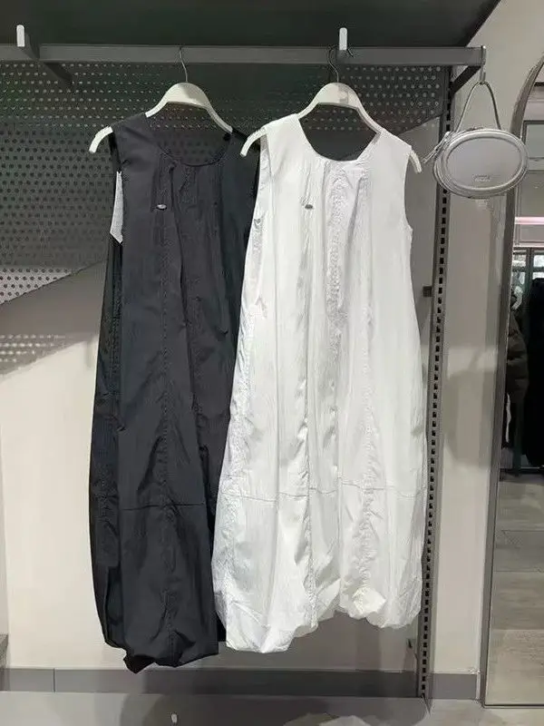 

Повседневное женское макси-платье больших размеров без рукавов с цветочным принтом, с завышенной талией, свободного кроя, летнее, комфортное, дышащее, в корейском стиле