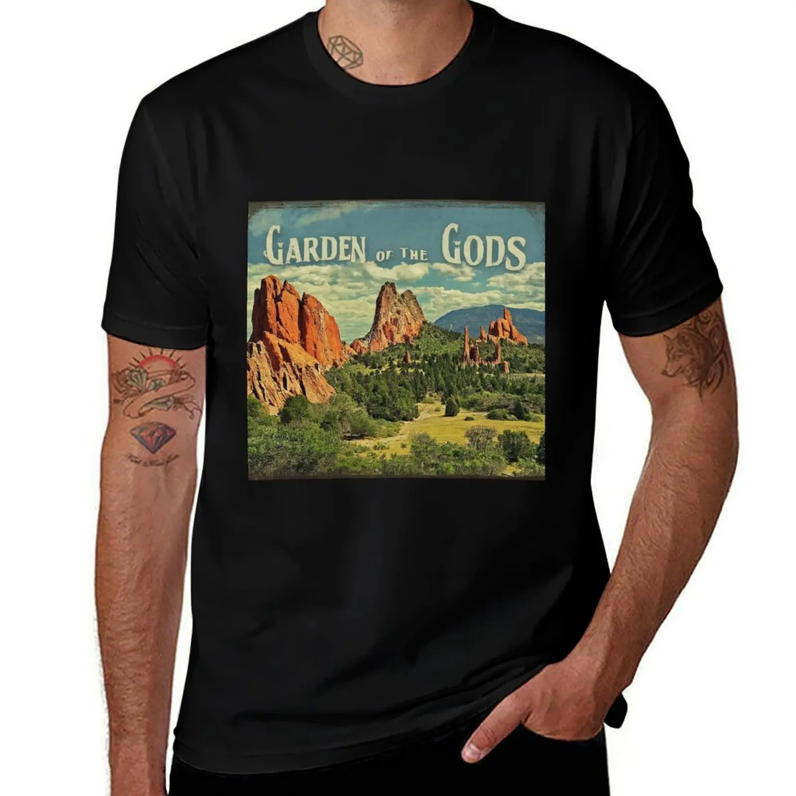

Футболка Colorado Garden of the Gods больших размеров по индивидуальному заказу, таможенный дизайн, ваша собственная эстетичная одежда, мужская одежда