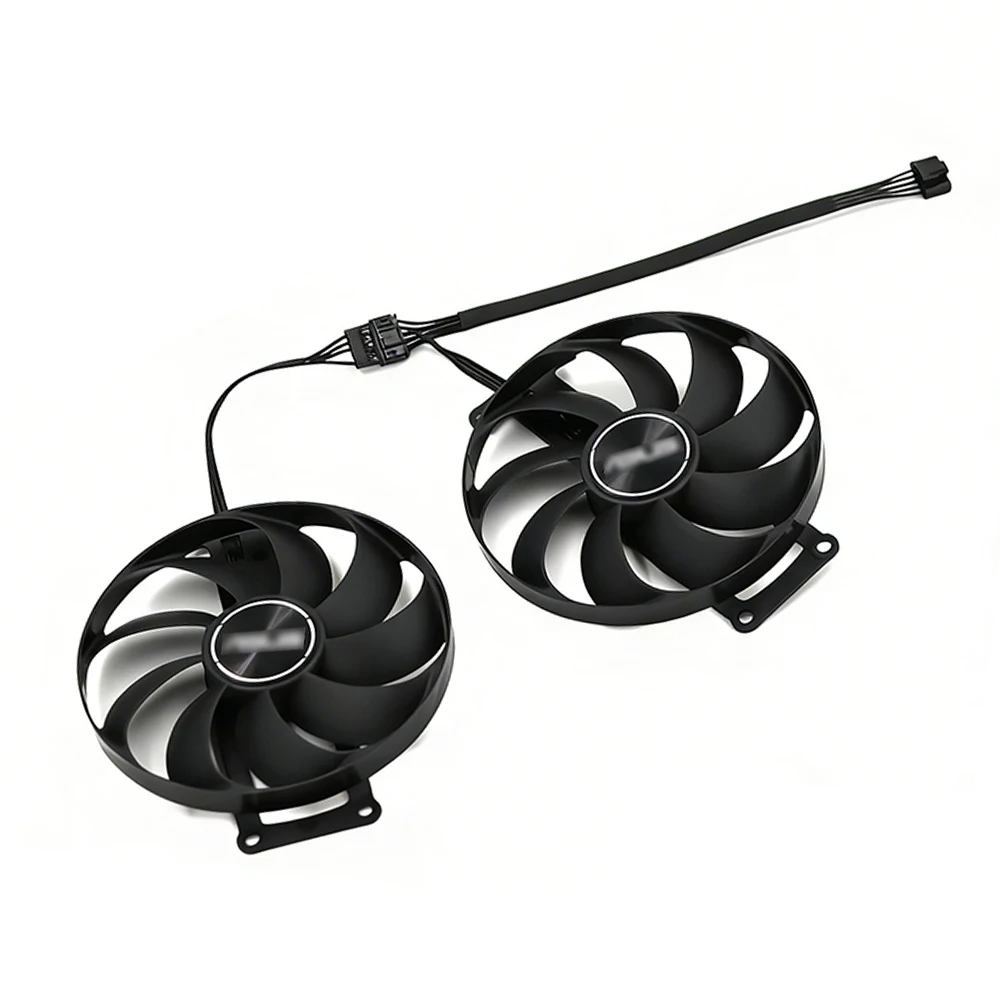 F ​ 또는 ASUS DUAL RX 7600 O8G V2 PLA09215B12H CF9010U12D T129215BU 5핀 RX7600 그래픽 카드 냉각 팬 썸네일 4
