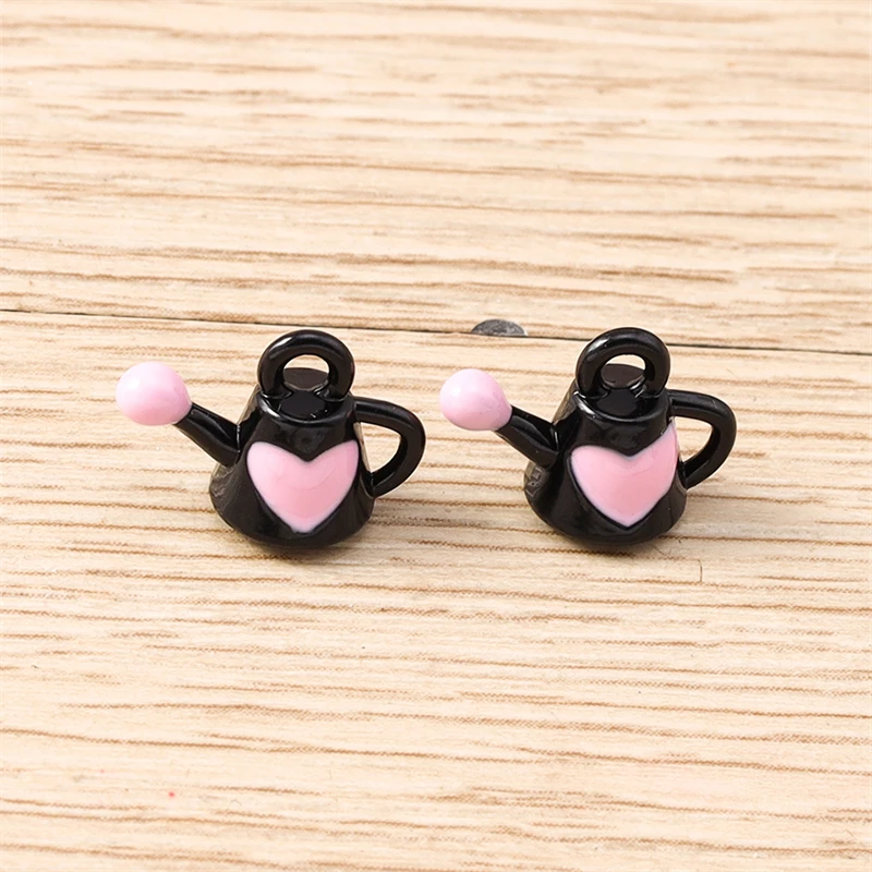 5 Stück 13 x 9 mm niedliche Emaille-Wasserflaschen-Charms-Anhänger für Schmuckherstellung, Tropfen-Ohrringe, Halsketten, Armbänder, DIY-Bastelzubehör – Detail 5