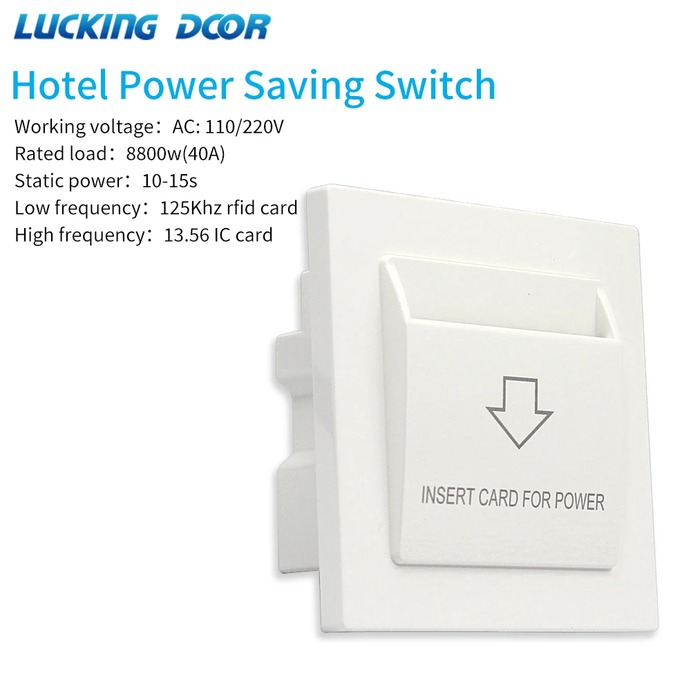 Hotel Room Card Energy Saver Switch 125KHz TEMIC Motel Rfid Contactless Switch Insert M1 IC/ Tk4100 T57 T5557 Card To Take Power