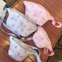 Flower Bow Printed Fanny Packs for Women Girl Fashion Nylon Waist Bag with Adjustable Strap for Travel Sports Custom pattern