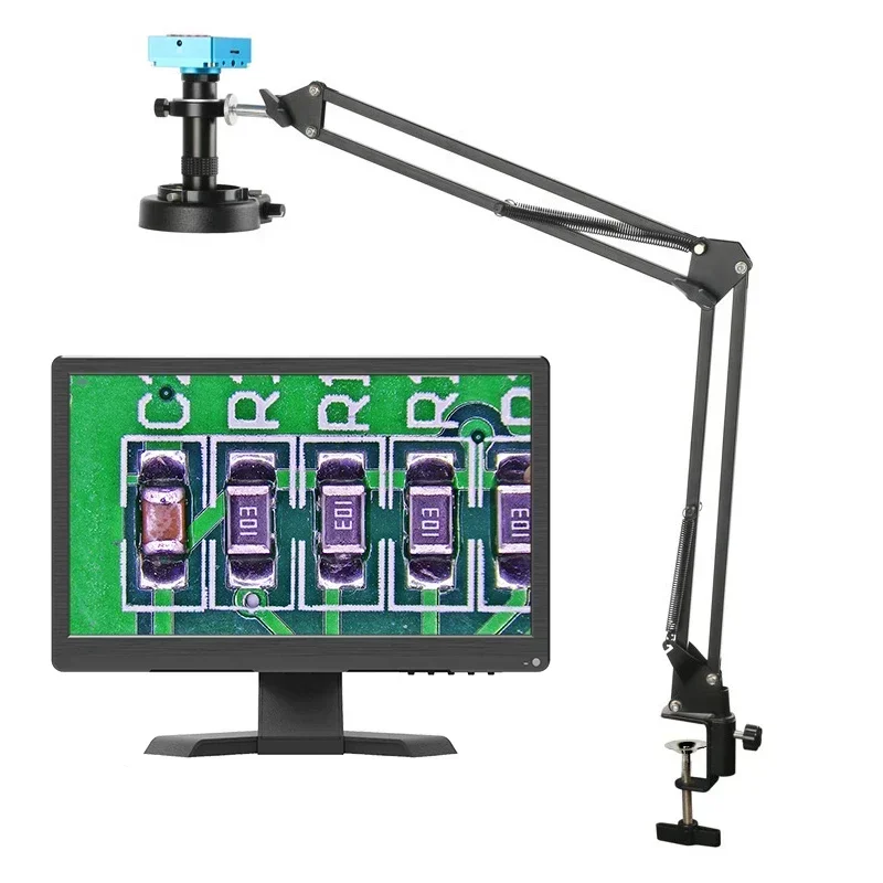 Hdmi Usb Câmera de Vídeo Microscópio Zoom 130x C-mount Lente Grande Visão para Reparo do Telefone Aquisição de Imagem Igital 1080p 48mp 4k 2k