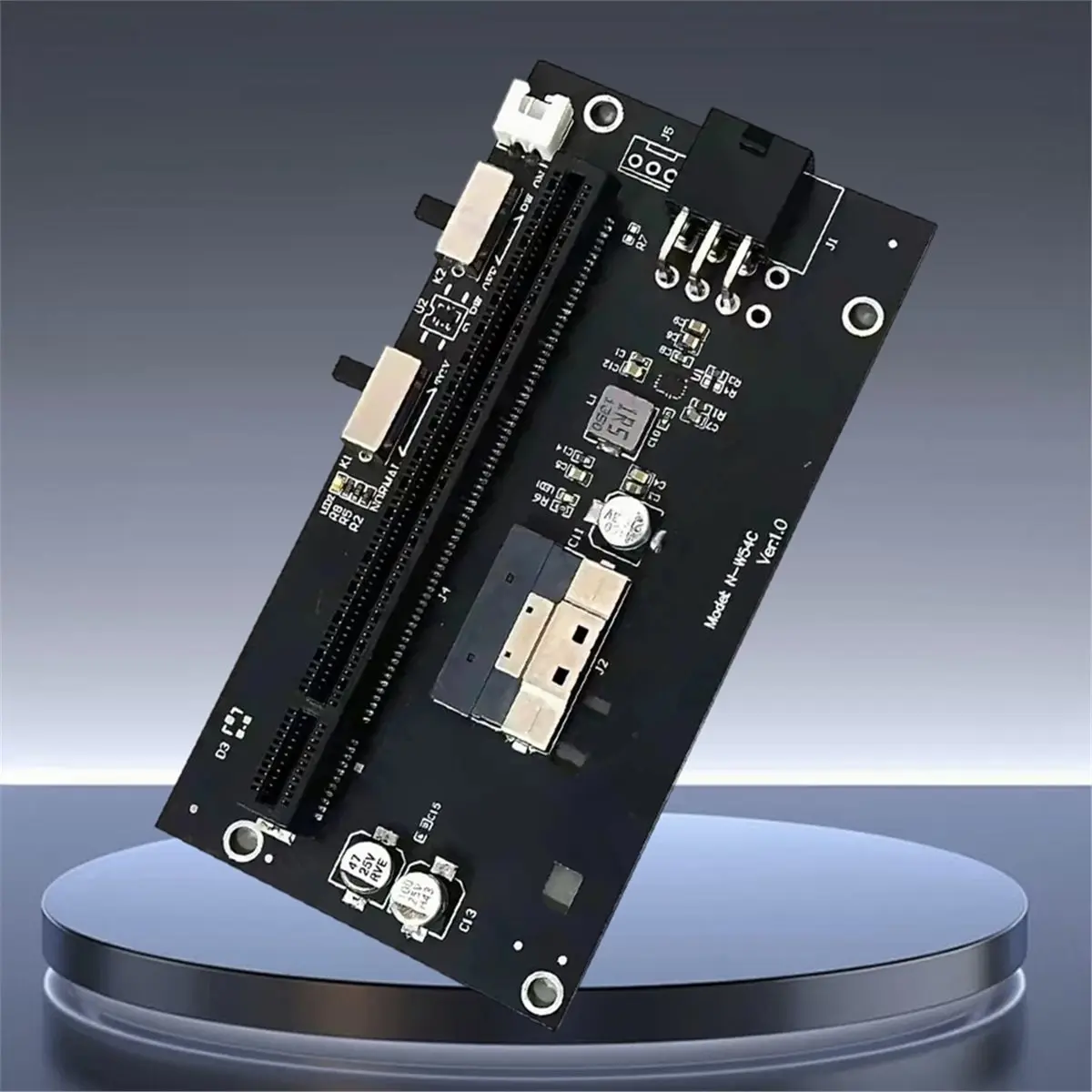 618 Mega Sale Oculink SFF-8654 to PCIe X8 Adapter Card for GPU Powered By DC 12V Compatible PCIe 4.0 3.0 Cable