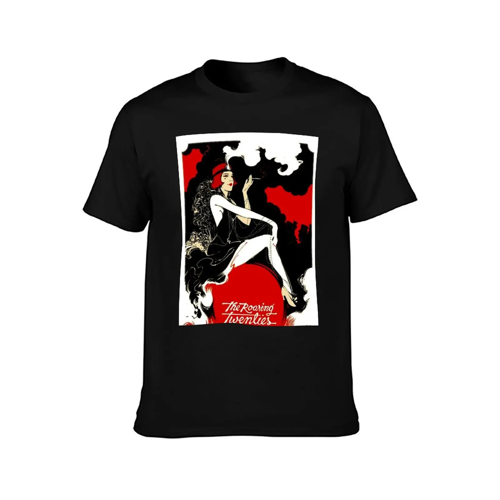 THE ROARING TWENTIES : Vintage Flapper Print T-Shirt Dry Fit Athletic Short Sleeve Shirt T-Shirt