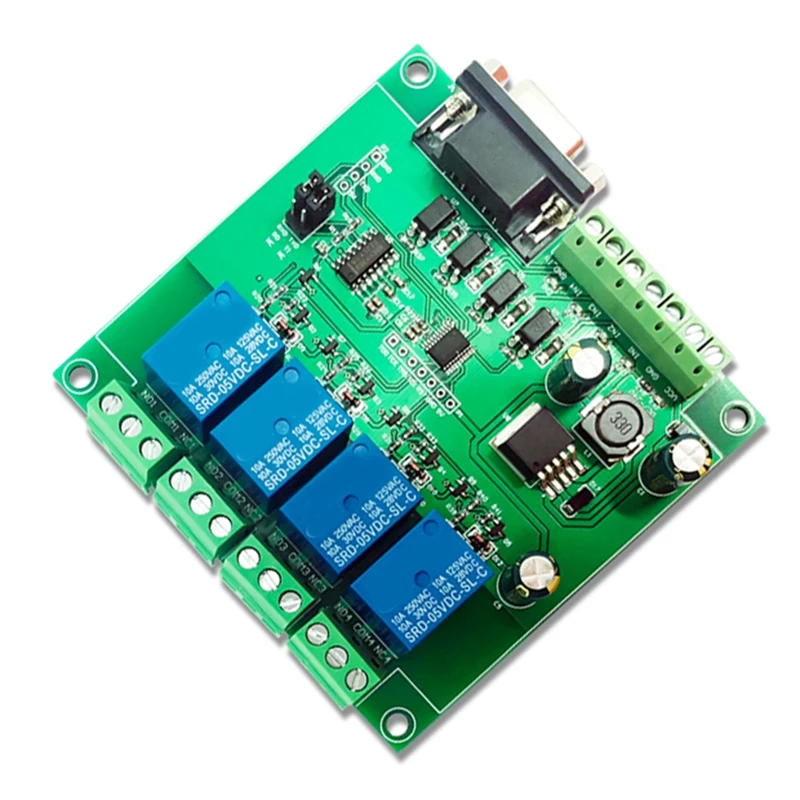 Módulo de Relé Modbus RTU de 4 Canais, Suporte RS232, Interface TTL UART, DC 7-24V