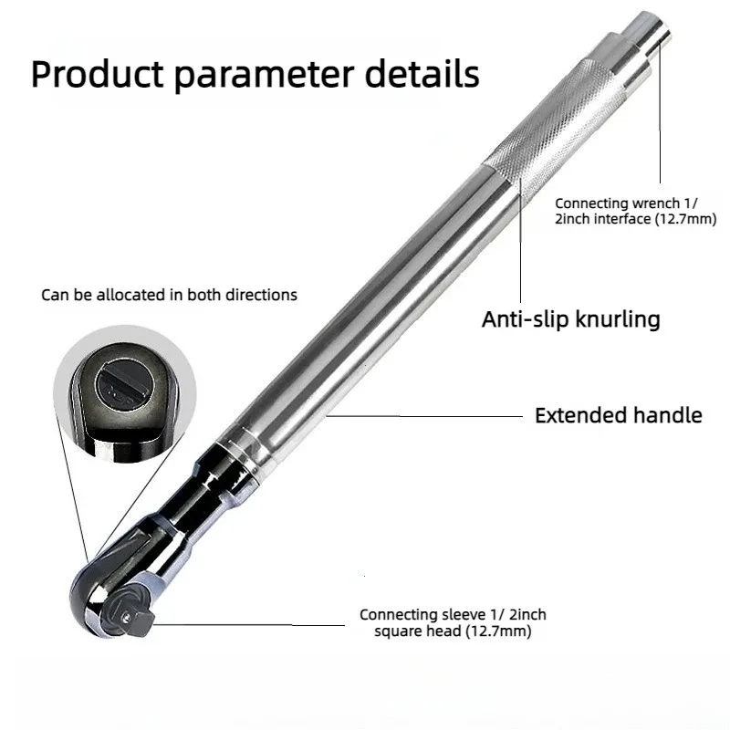1PC Universal Offset Impact Extension Wrench, Ratchet Wrench High Torque Auto Repair Tool, 1/2 Manual Automatic repair tools - view 2