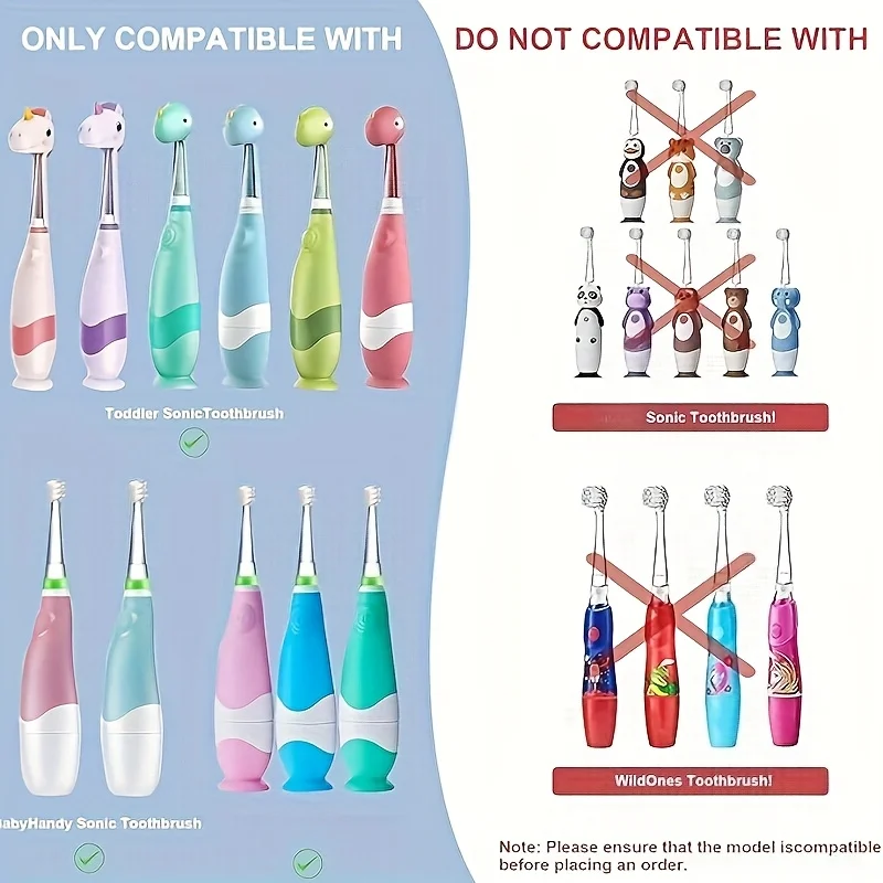 5pcs Electric Toothbrush Heads Compatible with For Toddler/Seago SG-902 SG-602/MEGA TEN electrical toothbrush ，SG902 SG602
