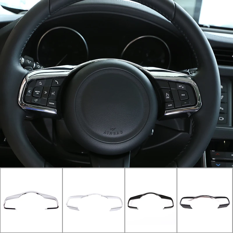 ABS Chrome Car Steering Wheel Cover Trim Frame For Jaguar XF XFL F-Pace F-TYPE 2016 2017 2018 2019 Auto Interior Accessories