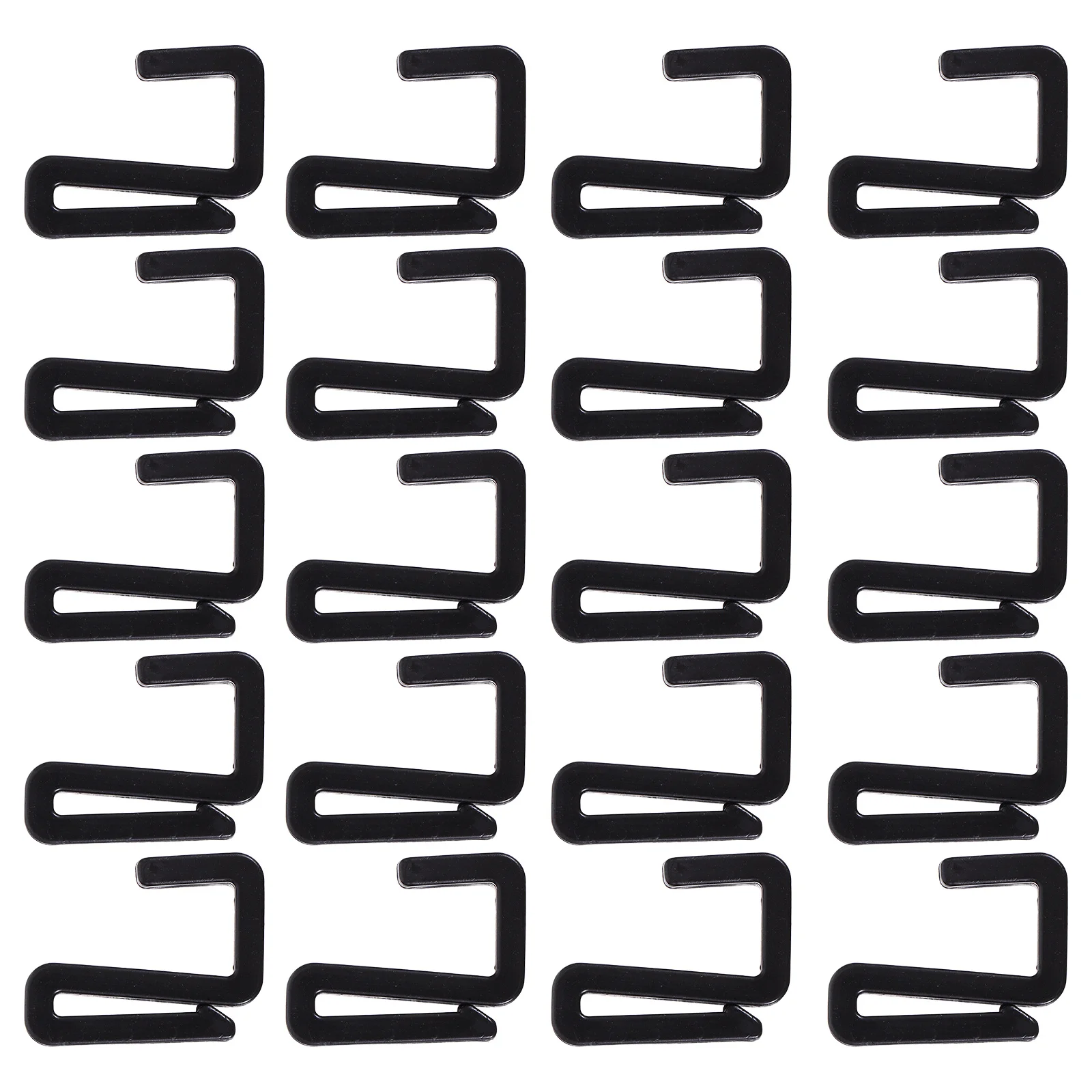 

20Pcs S-Shaped Plastic Hooks Heavy Duty Hanging Hangers for Closet Pants Belts Ties Tools Plants Utensils Storage Solutions
