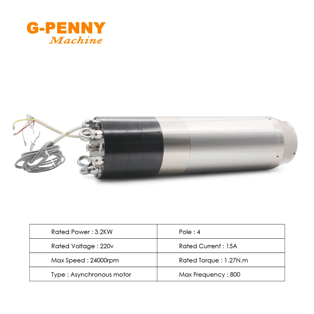G-Penny 3.2KW BT30 ATC水冷スピンドルモーター 380v/220v 自動工具交換 800hz 24000rpm