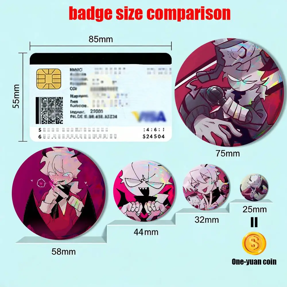 Arrogant Youth Selever FNF  Round Exquisite Badge Brooches Creative Pins For Clothes Hat Backpack Gift Accessories