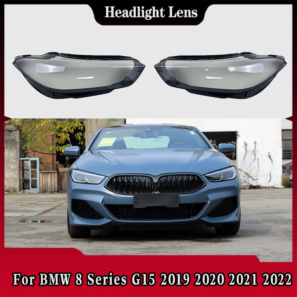 

For BMW 8 Series G15 2019 2020 2021 2022 Front Headlamp Cover Transparent Lampshade Plexiglass Replace Original Lens