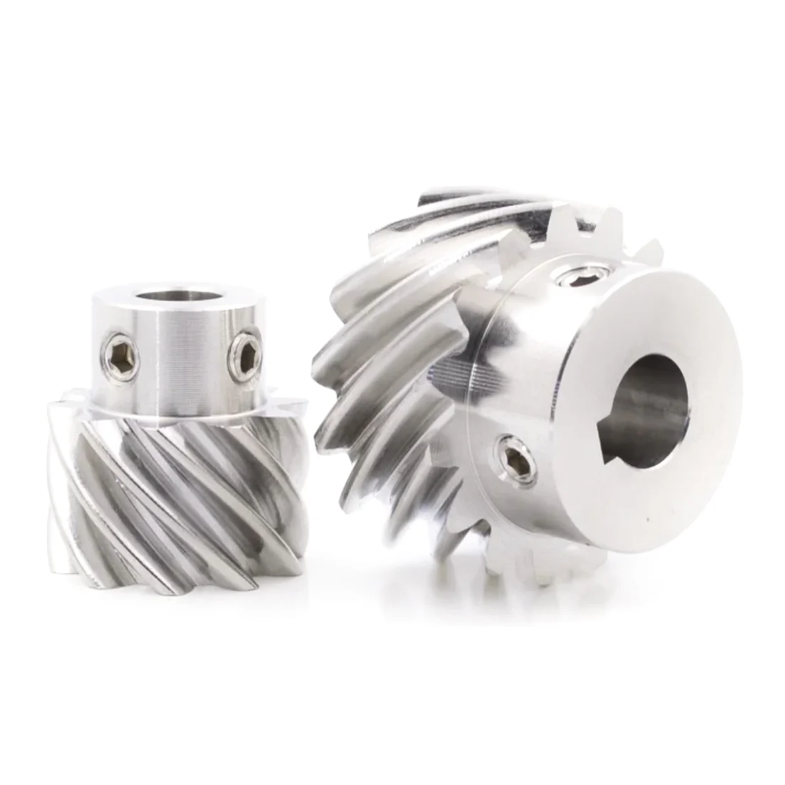 304 Stainless Steel Helical Gear 1M 13/15/20 Teeth 45 Degree Staggered Shaft Helical Gear