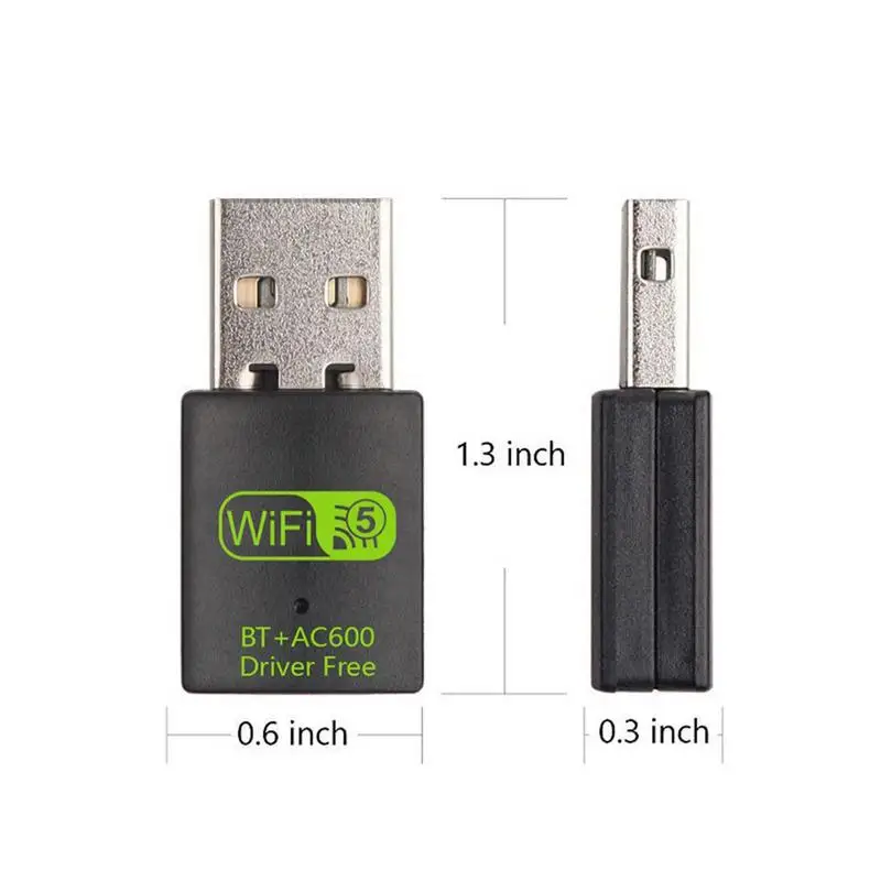 600Mbps USB2.0 WiFi Adapter Dual Band 2.4G 5.8Ghz Wireless WiFi Dongle Antenna USB Ethernet Network Card Receiver For PC