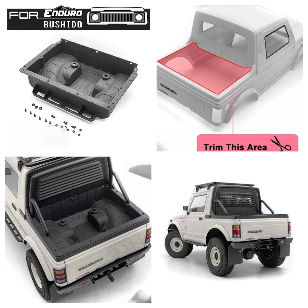 

1:10 Rock Crawler Truck AE Enduro BUSHIDO Обновление заднего кровати для масштаба 1/10 игрушки с дистанционным управлением Опционарная часть радиоуправляемого автомобиля