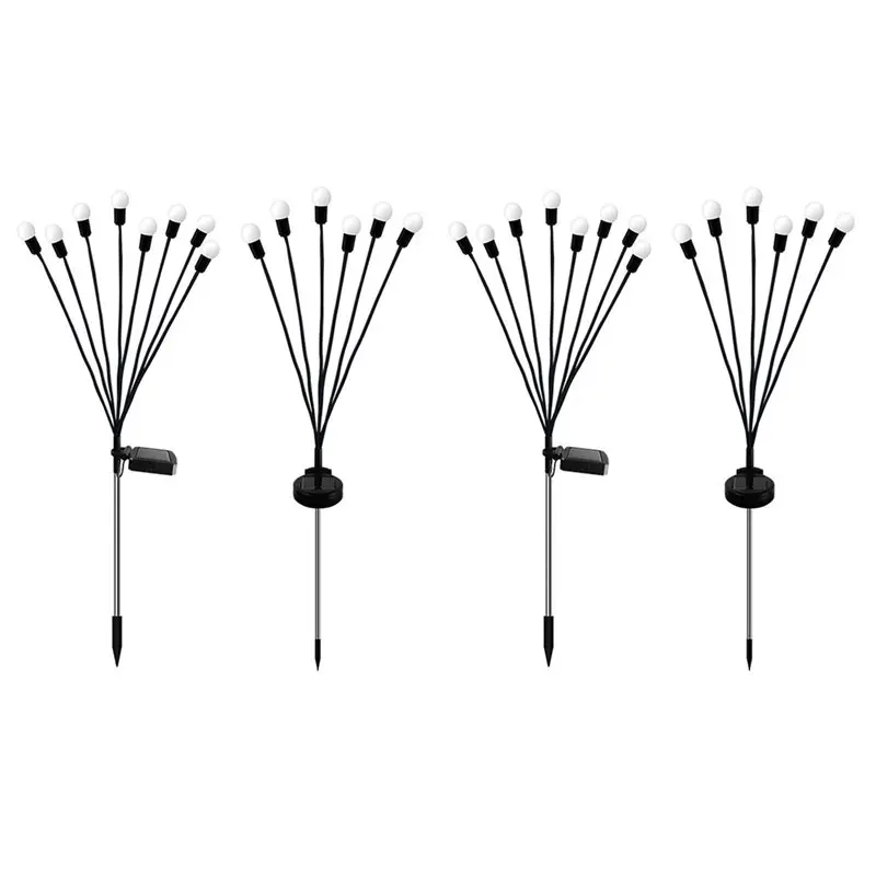 

Набор солнечных садовых светильников AB11-4, уличные солнечные светильники, светильники-светлячки для патио, украшения для дорожек во дворе, теплые белые огни