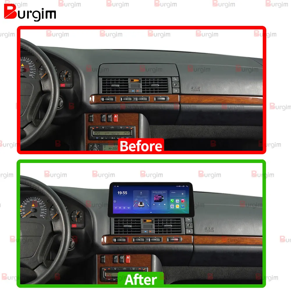 12.3 Inch Android Radio Frame for Mercedes S-Class W140 1991-1999