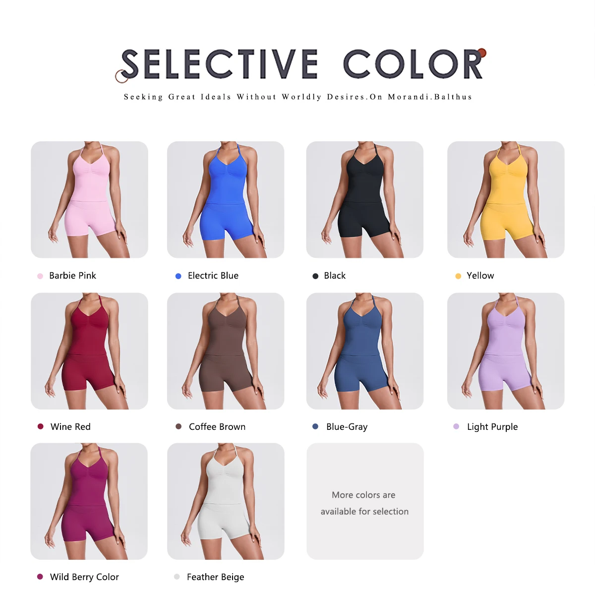 Hearuisavy 2 Piece Sport Outfits Female Clothing Gym Solid-Color Fitness Tank Tops Breathable Workout Vest High-Waist Yoga Pants