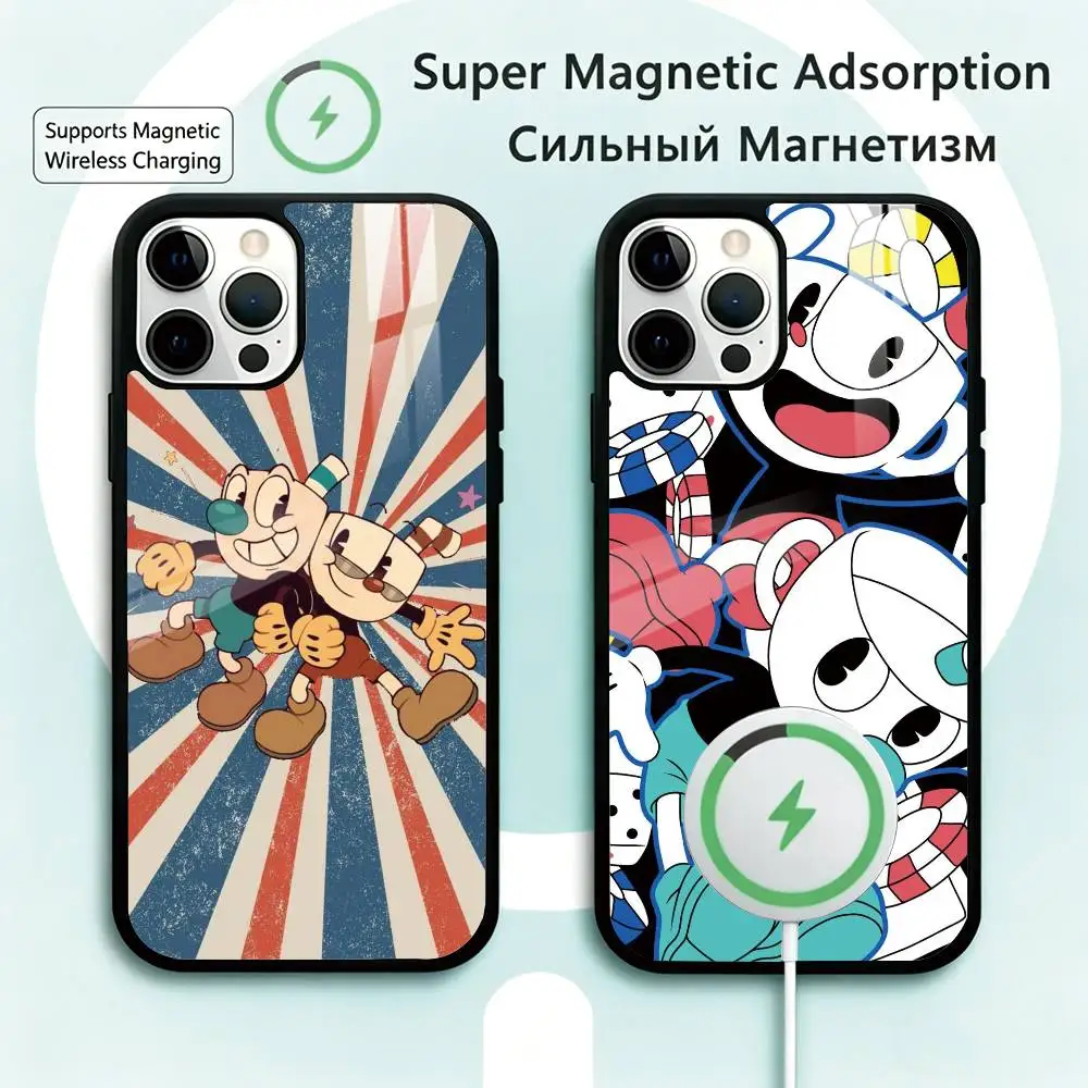 

Game C-Cuphead Phone Case For iPhone17,16,15,14,13,12,11 Plus,Pro Magnetic Supports Magnetic Wireless Charging