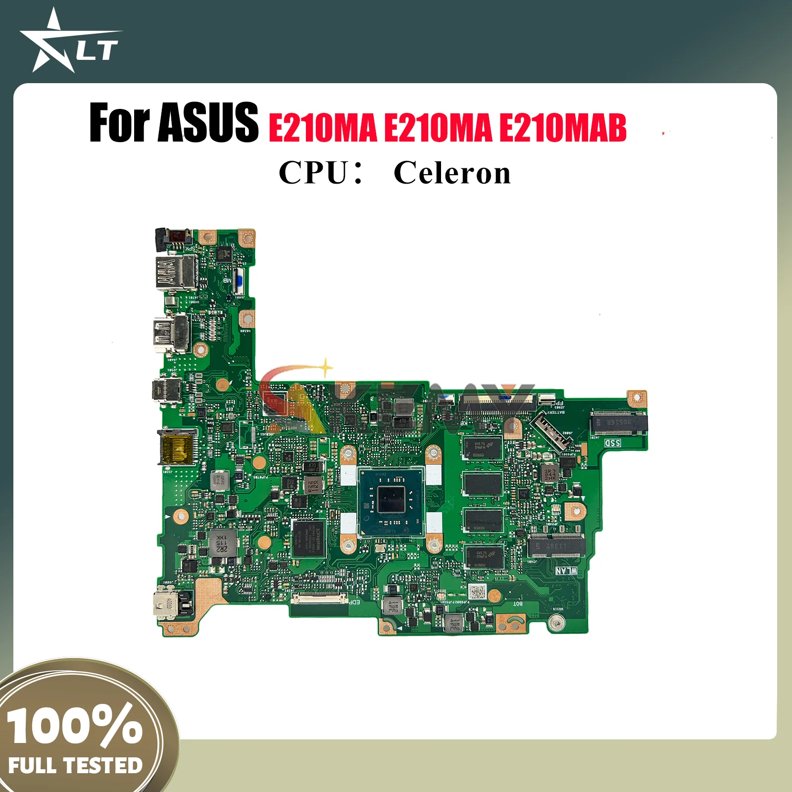 

E210MA Laptop Motherboard For ASUS EeeBook E210MAB E210MA E210M Notebook Mainboard With Celeron CPU 100% tests OK fast shipping