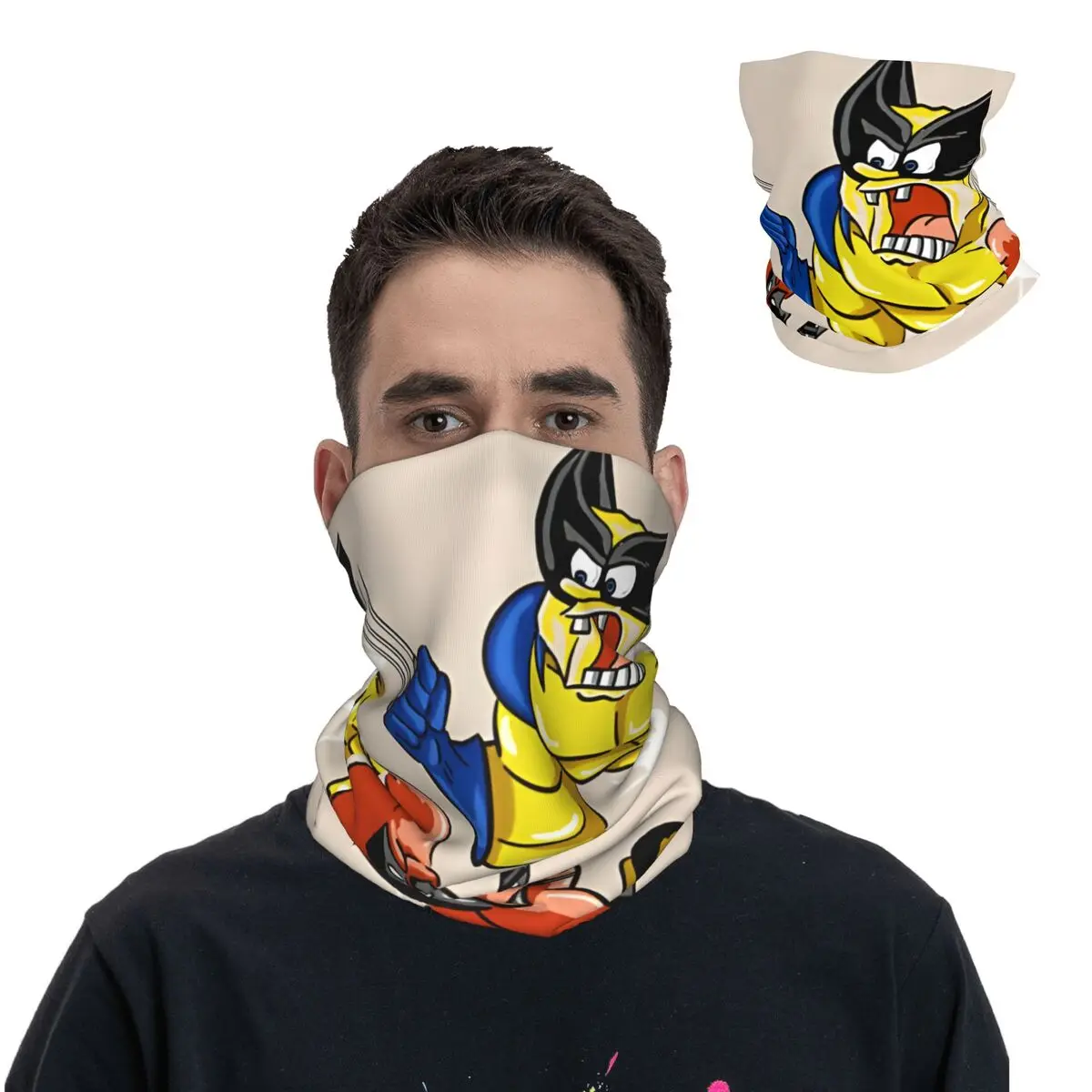 Wolverbob Vs Patrickool Motocross Bandana Neck Cover Printed Disney Marvel Deadpool And Wolverine Wrap Scarf Cycling Face Mask