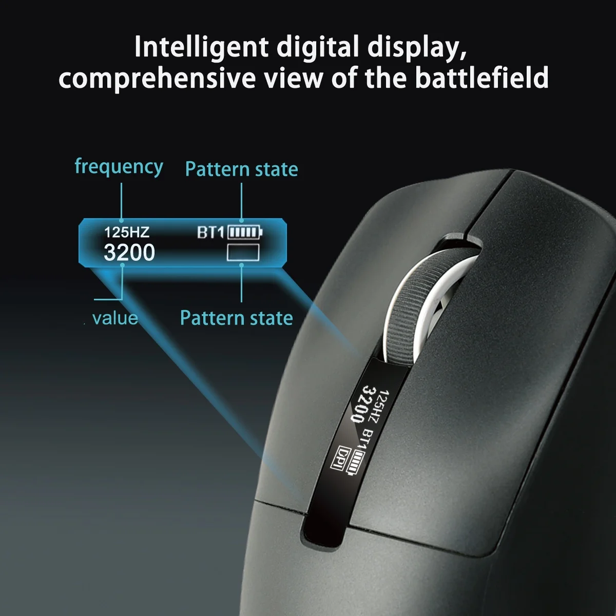 Tri-Mode Wireless Mouse BT1/BT2+2.4Ghz Rechargeable DPI Adjustable 6-Button Ergonomic Computer Mice for Laptop PC Computer