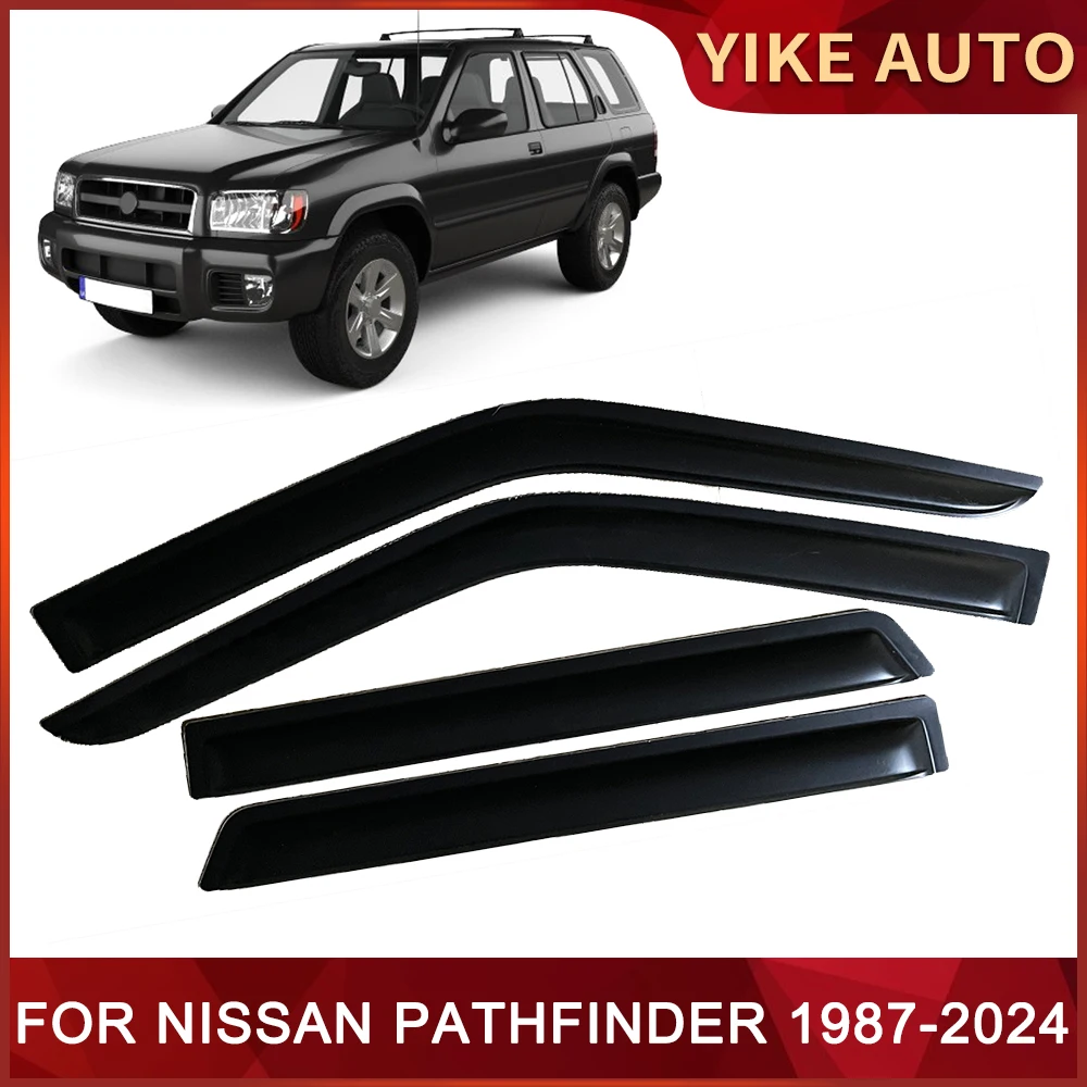 

Window Visor for NISSAN PATHFINDER R50 R51 R52 R53 1987-2024 Door Visor Wind Sun Rain Guards Side Window Wind Deflectors Auto