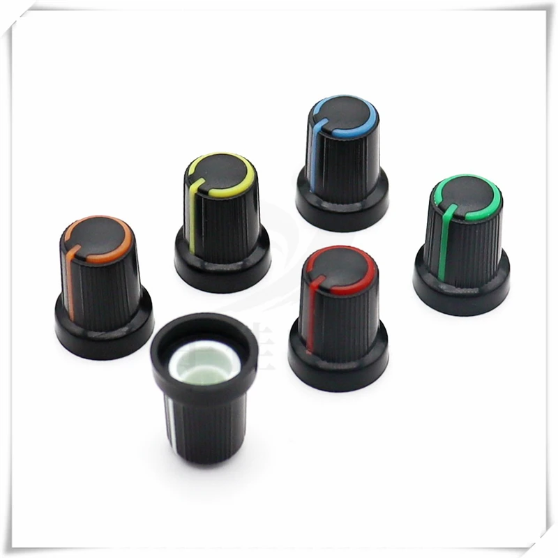 10PCS 14.5*18MM Plastic 2 Color Mixer Knob Cap Flower Shaft Potentiometer Switch Cap Audio Panel Knob Cap