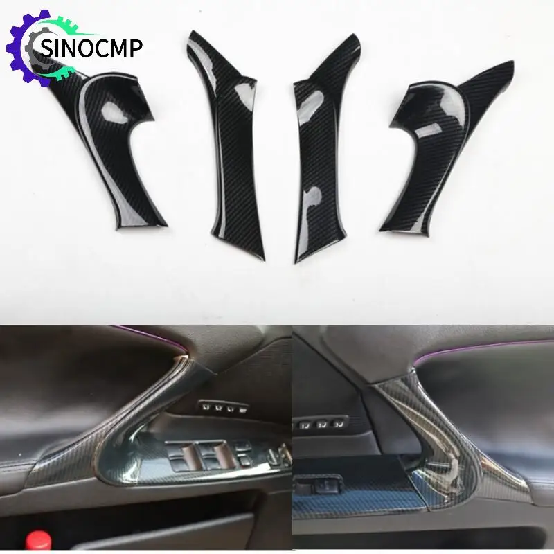 

4Pcs Carbon Fiber Interior Door Armrest Panel Trim for Lexus IS F 250 350 IS250 IS300 2006 2007 2008 2009 2010 2011 2012 2013
