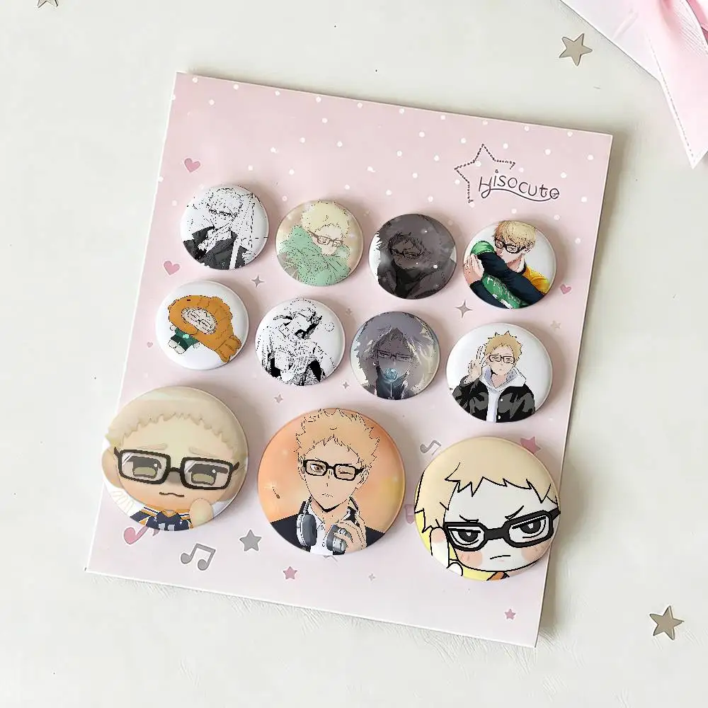 K-Kei Tsukishima Badges Tinplate Soft Button Pin Brooch Metal Badge Custom Jewelry Accessories Hat Bag Lapel